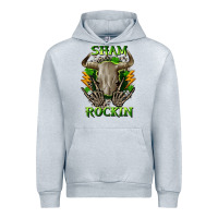 Heather Grey Sham rockin St. Patrick's Day Urban Hoodie - CowGirlArtShop