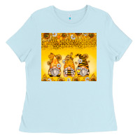 Baby Blue bumble bee gnomes Ladies Tee - Zillion Design Studio