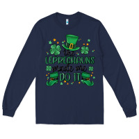 Navy the leprechauns made me do it Long Sleeve Tee - MaliasSmallBusiness