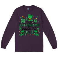 Plum the leprechauns made me do it Long Sleeve Tee - MaliasSmallBusiness