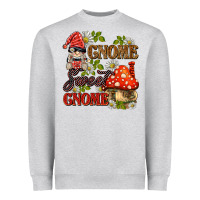 Heather Grey gnome sweet gnome Heavyweight Sweatshirt - BarkalooDesign