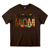 Chocolate Brown thankful mom Heavy Core Tee - texasbilliewilder