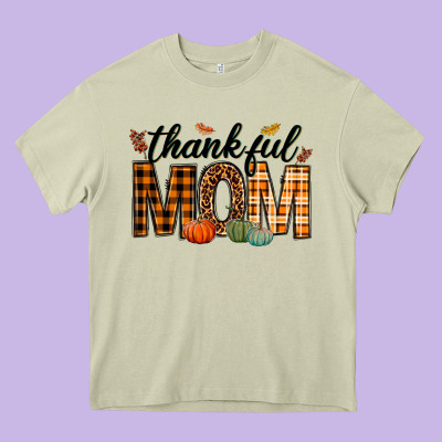 Thankful Mom Heavy Core Tee Designed By Texasbilliewilder