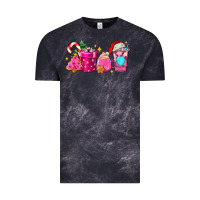 Pink Christmas Coffee Cups Vintage Tee | Teevron