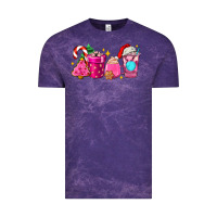 Cloud Purple pink christmas coffee cups Vintage Tee - AdoDesignShop