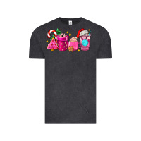 Vintage Black pink christmas coffee cups Vintage Tee - AdoDesignShop