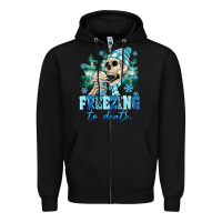 Black Freezing To Death Zipper Hoodie - MaliasSmallBusiness