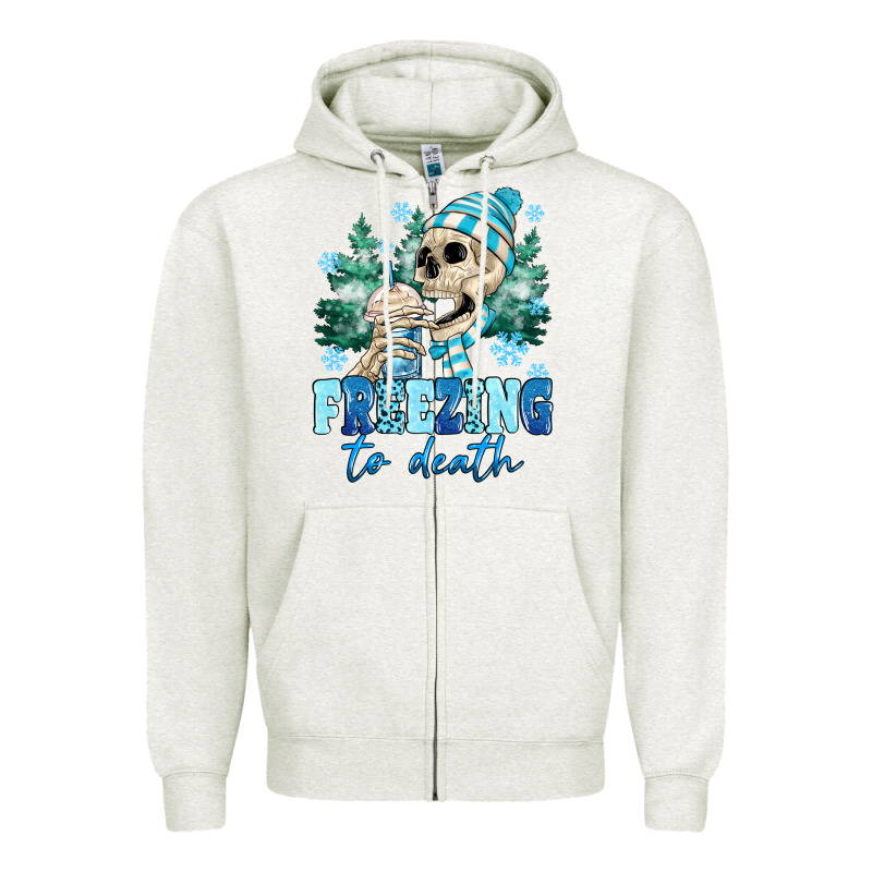 Freezing To Death Zipper Hoodie by MaliasSmallBusiness | Teevron