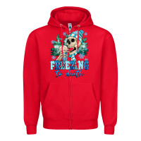 Red Freezing To Death Zipper Hoodie - MaliasSmallBusiness
