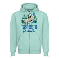 Seafoam Freezing To Death Zipper Hoodie - MaliasSmallBusiness
