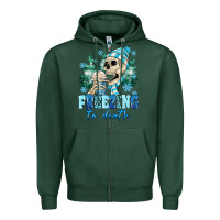 Sports Green Freezing To Death Zipper Hoodie - MaliasSmallBusiness