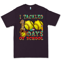Plum i tackled 100 days of school softball Premium Tee - Zillion Design Studio