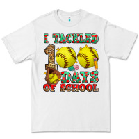 White i tackled 100 days of school softball Premium Tee - Zillion Design Studio