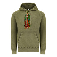 Vintage Olive christmas our lady of guadalupe Vintage Hoodie - JahusDesignShop