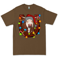 Cacao christmas horseshoe with hereford cow Premium Tee - RanaPortraitStore