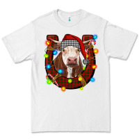 White christmas horseshoe with hereford cow Premium Tee - RanaPortraitStore