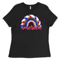 Black America rainbow Ladies Tee - texasbilliewilder