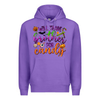 Purple Will Trade Brother for Candy Premium Hoodie - texasbilliewilder