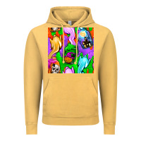 Vintage Mustard halloween jar with ghost seamless pattern Vintage Hoodie - BundleAndBundleShop