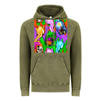 Vintage Olive halloween jar with ghost seamless pattern Vintage Hoodie - BundleAndBundleShop