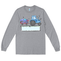 Heather Grey easter tractor boy Long Sleeve Tee - MaliasSmallBusiness