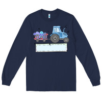 Navy easter tractor boy Long Sleeve Tee - MaliasSmallBusiness
