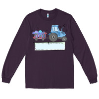 Plum easter tractor boy Long Sleeve Tee - MaliasSmallBusiness