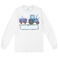 White easter tractor boy Long Sleeve Tee - MaliasSmallBusiness