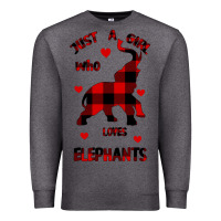 Charcoal Heather Just a girl who loves Elephants - Elephant Premium Sweatshirt - Bettercallsaul
