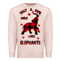 Pale Pink Just a girl who loves Elephants - Elephant Premium Sweatshirt - Bettercallsaul