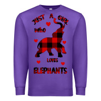 Purple Just a girl who loves Elephants - Elephant Premium Sweatshirt - Bettercallsaul