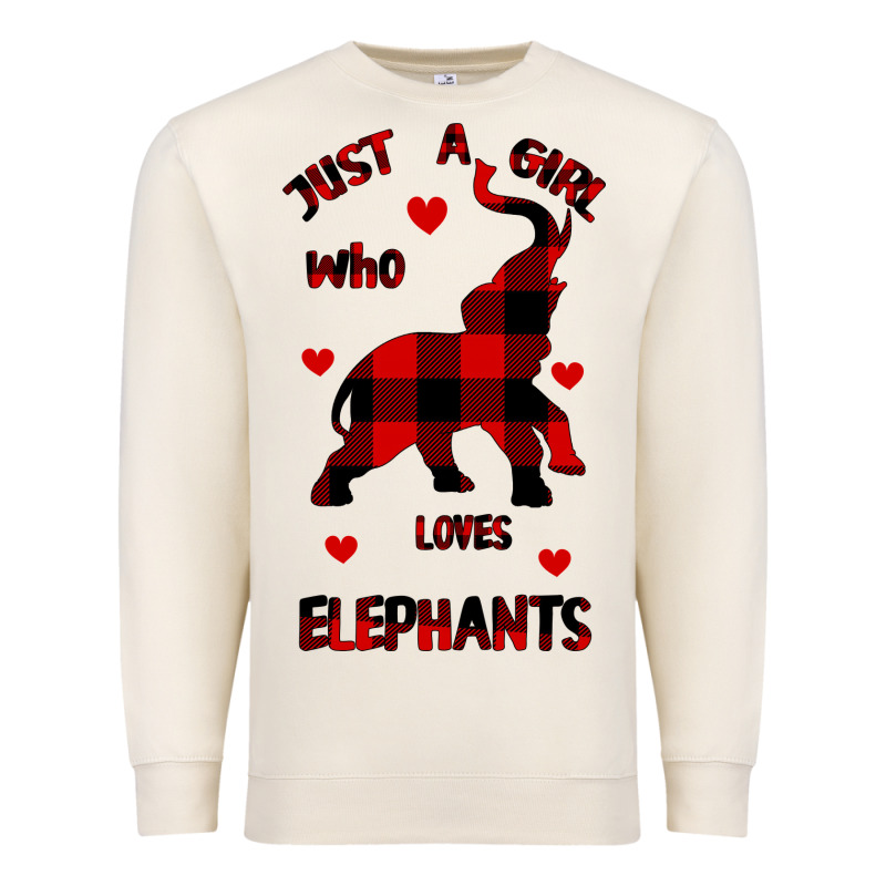 Just A Girl Who Loves Elephants - Elephant Premium Sweatshirt by Bettercallsaul | Teevron