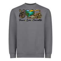 Storm Peace Love Crocodile Heavyweight Sweatshirt - LillyAllenDesigns