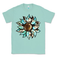Seafoam sunflower Classic Tee - BarkalooDesign