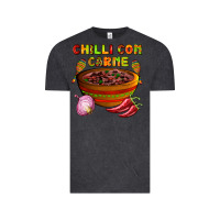 Vintage Black chilli con carne  with chilli pepper Vintage Tee - AdoDesignShop