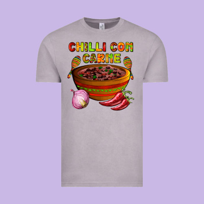 Chilli Con Carne  With Chilli Pepper Vintage Tee Designed By Adodesignshop