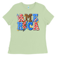 Matcha America with lightning bolt Ladies Tee - texasbilliewilder