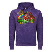 Cloud Purple barn st patricks with truck and shamrocks Vintage Hoodie - AdoDesignShop
