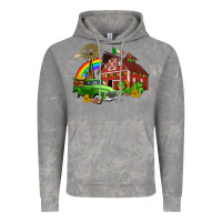 Barn St Patricks With Truck And Shamrocks Vintage Hoodie | Teevron
