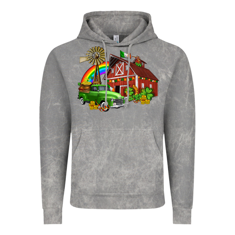 Barn St Patricks With Truck And Shamrocks Vintage Hoodie by AdoDesignShop | Teevron