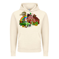 Vintage Artic barn st patricks with truck and shamrocks Vintage Hoodie - AdoDesignShop