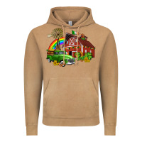 Vintage Camel barn st patricks with truck and shamrocks Vintage Hoodie - AdoDesignShop