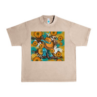 French Oak sunflowers and cowboy boots with cowhide and glitter tumbler Urban Heavy Tee - Artiststas