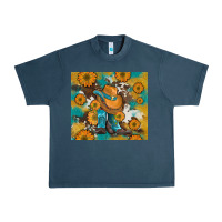 Midnight Navy sunflowers and cowboy boots with cowhide and glitter tumbler Urban Heavy Tee - Artiststas