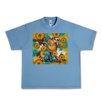 Pebble Blue sunflowers and cowboy boots with cowhide and glitter tumbler Urban Heavy Tee - Artiststas
