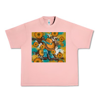 Salmon sunflowers and cowboy boots with cowhide and glitter tumbler Urban Heavy Tee - Artiststas