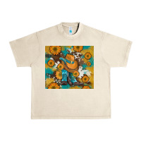 Sunflowers And Cowboy Boots With Cowhide And Glitter Tumbler Urban Heavy Tee | Teevron