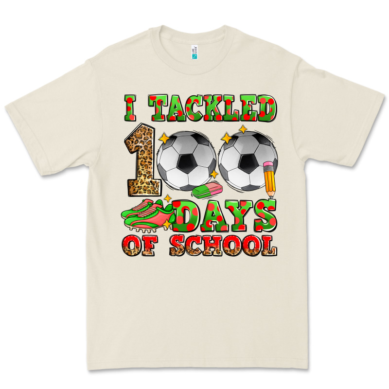 I Tackled 100 Days Of School Soccer Premium Tee by Zillion Design Studio | Teevron