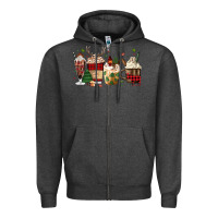 Charcoal Heather lumberjack coffee Zipper Hoodie - MaliasSmallBusiness