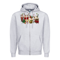 Heather Grey lumberjack coffee Zipper Hoodie - MaliasSmallBusiness